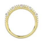 18K YELLOW GOLD 1/4CT ROUND DIAMOND LADIES BAND - Image 2