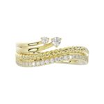 18K YELLOW GOLD 1/4CT ROUND DIAMOND LADIES RING - Image 5