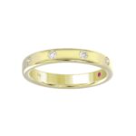 18K YELLOW GOLD 1/6CT ROUND DIAMOND LADIES BAND