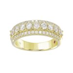 18K YELLOW GOLD 1CT ROUND DIAMOND LADIES BAND