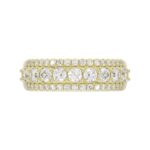 18K YELLOW GOLD 1CT ROUND DIAMOND LADIES BAND - Image 4