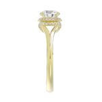 18K YELLOW GOLD 1CT ROUND DIAMOND LADIES RING( CENTER STONE ROUND DIAMOND 7/8 CT) - Image 5