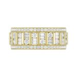 18K YELLOW GOLD 1CT ROUND/BAGUETTE DIAMOND LADIES BAND - Image 4