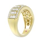 18K YELLOW GOLD 1CT ROUND/BAGUETTE DIAMOND LADIES BAND - Image 5