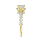 18K YELLOW GOLD 2 1/2CT ROUND/PRINCESS DIAMOND SEMI MOUNT LADIES RING (CENTER STONE PRINCESS DIAMOND 1.00CT) - Image 6