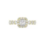 18K YELLOW GOLD 2 1/2CT ROUND/PRINCESS DIAMOND SEMI MOUNT LADIES RING (CENTER STONE PRINCESS DIAMOND 1.00CT) - Image 7