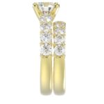 18K YELLOW GOLD 3.00CT ROUND DIAMOND SEMI MOUNT LADIES BRIDAL SET (CENTER STONE ROUND DIAMOND 2.00CT) - Image 6