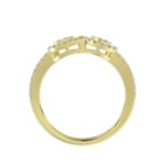 18K YELLOW GOLD 7/8CT ROUND/BAGUETTE DIAMOND LADIES FASHION RING - Image 2