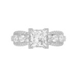 18L WHITE GOLD 3 1/4CT ROUND/PRINCESS/OVAL DIAMOND LADIES SEMI MOUNT RING(CENTER STONE MOUNT PRINCESS DIAMOND 2CT) - Image 7