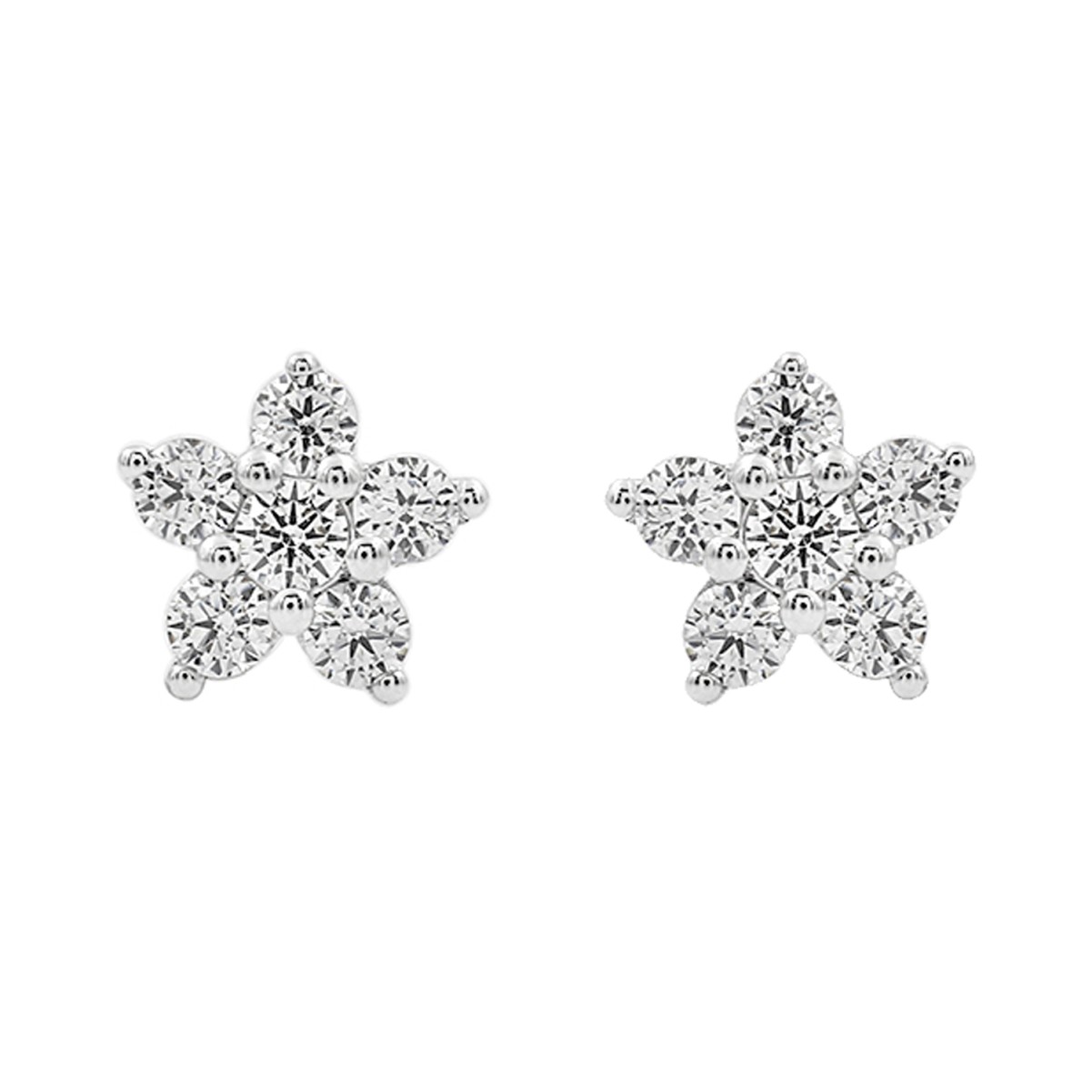 19226273_VA24935W-14K-1201x1201.jpg 14K WHITE GOLD 1/3CT ROUND/PINK SAPPHIRE DIAMOND LADIES EARRINGS - Image 1