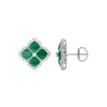 18K WHITE GOLD 1/3CT ROUND DIAMOND LADIES EARRINGS - Image 2