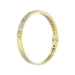 18K YELLOW GOLD 1CT ROUND DIAMOND LADIES BANGLE - Image 2
