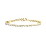 18K YELLOW GOLD 2CT ROUND DIAMOND LADIES BRACELET
