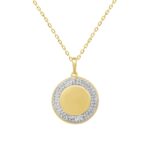 10K YELLOW GOLD 1/6CT ROUND DIAMOND LADIES PENDANT WITH CHAIN
