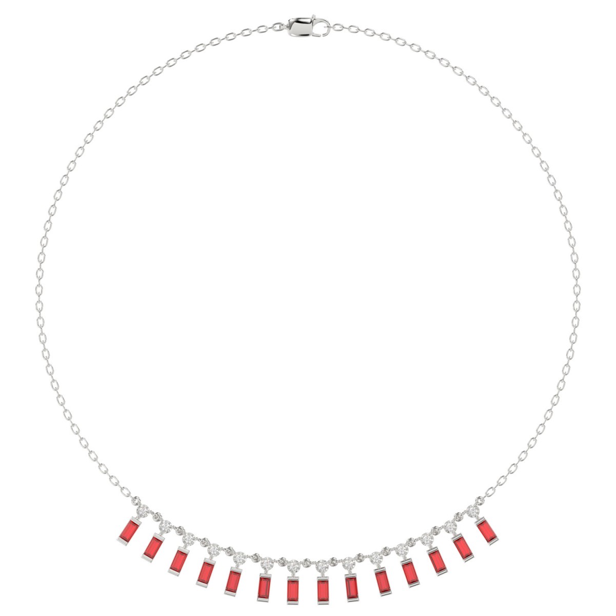 19227043_VA32987W-1201x1201.jpg 14K WHITE GOLD 2 1/4CT ROUND/BAGUETTE DIAMOND LADIES NECKLACE (RUBY DIAMOND 2CT) - Image 1