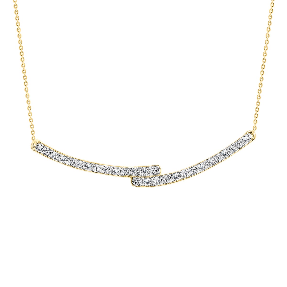 19227131_VA26221Y-14K-1201x1201.jpg 14K YELLOW GOLD 1/5CT ROUND DIAMOND LADIES NECKLACE - Image 1