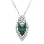 18K WHITE GOLD 1/2CT ROUND DIAMOND LADIES PENDANT