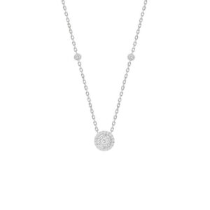 18K WHITE GOLD 1/3CT ROUND DIAMOND LADIES NECKLACE