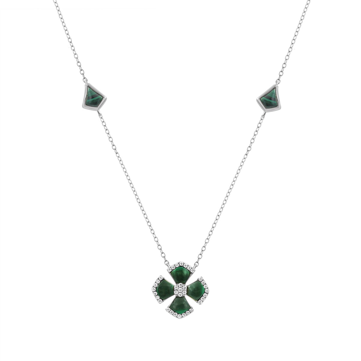 19227919_VA30199W-1201x1201.jpg 18K WHITE GOLD 1/5CT ROUND DIAMOND LADIES NECKLACE - Image 1