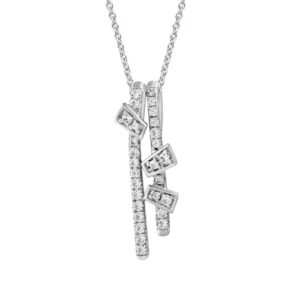 18K WHITE GOLD 1/5CT ROUND DIAMOND LADIES PENDANT