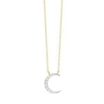 18K YELLOW GOLD 1/10CT ROUND DIAMOND LADIES NECKLACE