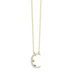18K YELLOW GOLD 1/10CT ROUND DIAMOND LADIES NECKLACE - Image 3