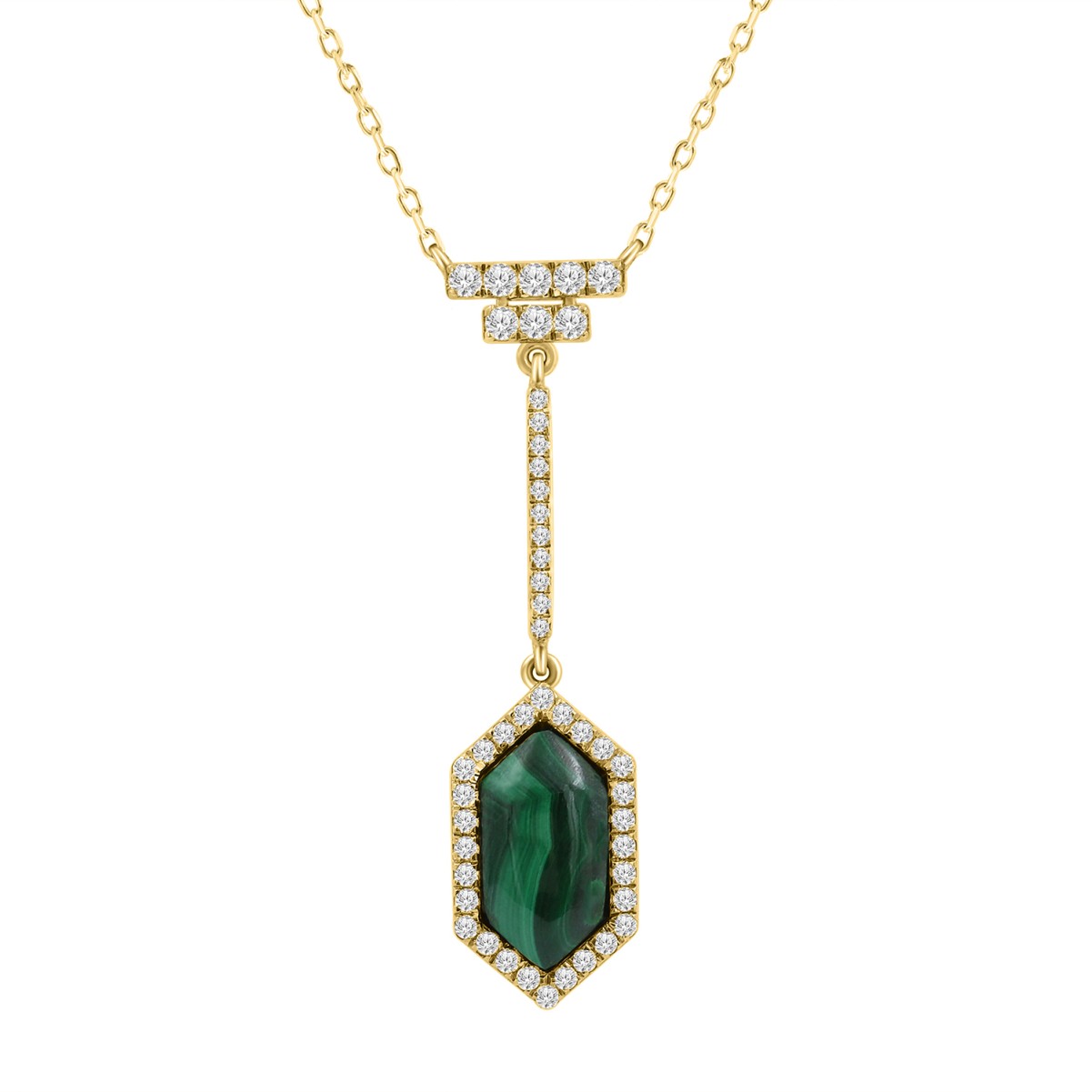 19228024_VA29340Y-1201x1201.jpg 18K YELLOW GOLD 1/2CT ROUND DIAMOND LADIES PENDANT - Image 1