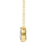 18K YELLOW GOLD 1/2CT ROUND DIAMOND LADIES PENDANT WITH CHAIN - Image 2