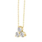 18K YELLOW GOLD 1/2CT ROUND DIAMOND LADIES PENDANT WITH CHAIN - Image 3
