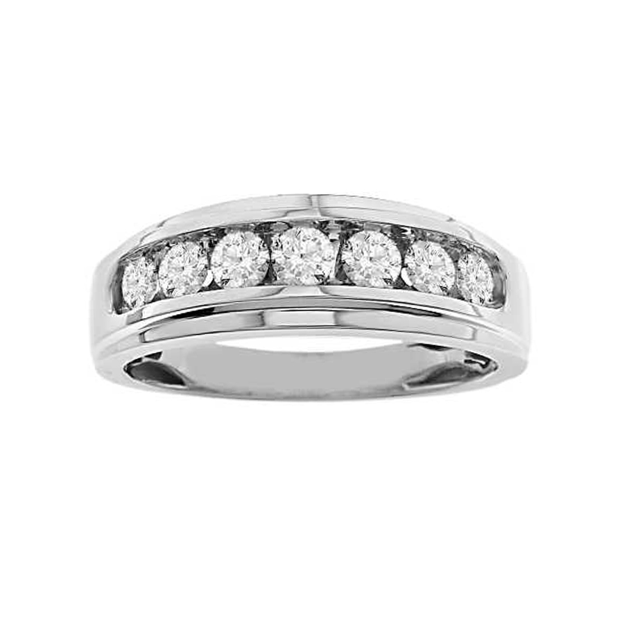 19228891_74147W.jpg MEN'S BAND 0.75CT ROUND DIAMOND 10K WHITE GOLD - Image 1