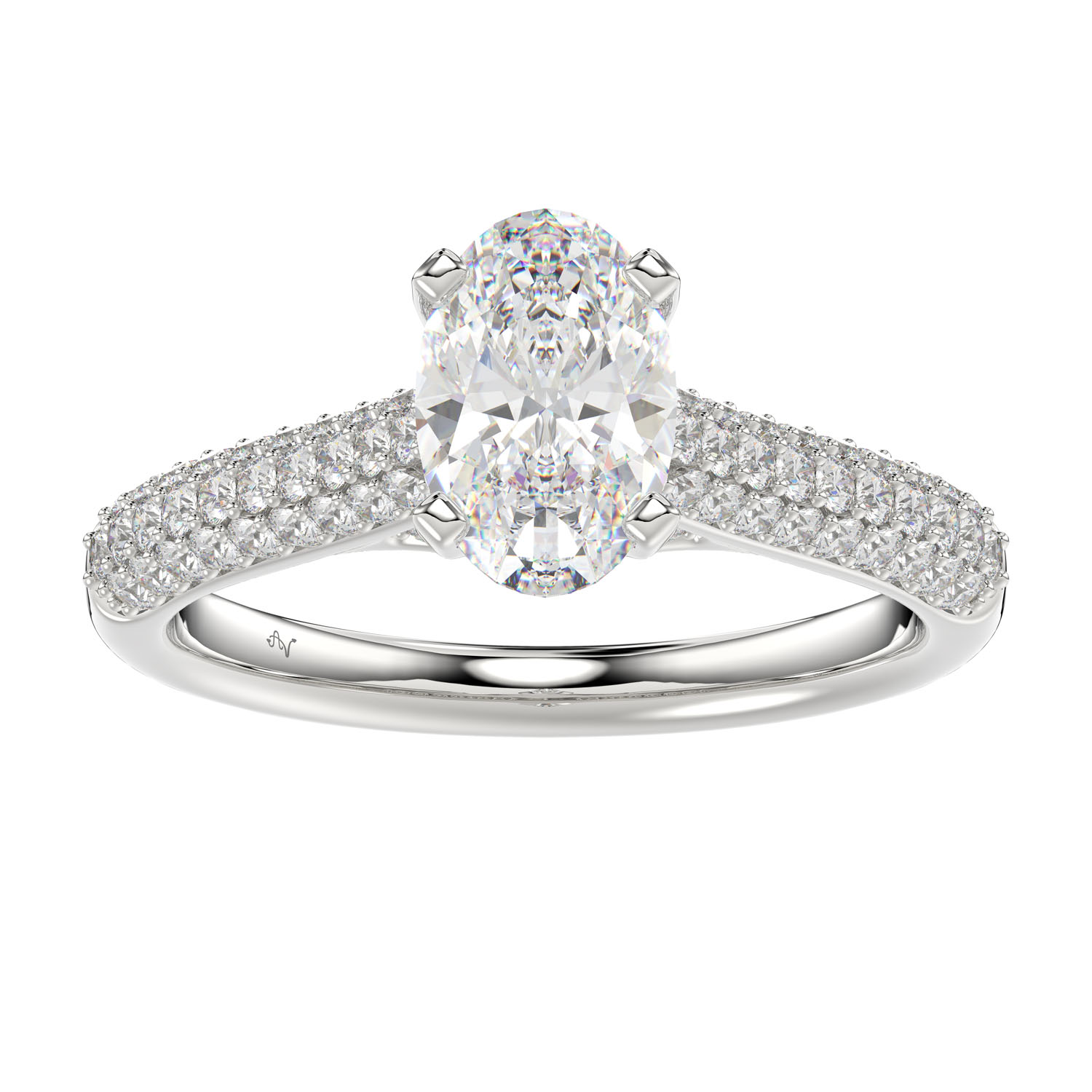 19232971_276454W.jpg LADIES SEMI MOUNT RING 0.50CT ROUND DIAMOND 14K WHITE GOLD (SI QUALITY) - Image 1
