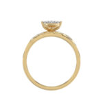 LADIES TRIOS SET 0.33CT ROUND DIAMOND 10K YELLOW GOLD - Image 2