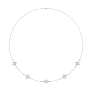 18K WHITE GOLD 3/8CT ROUND DIAMOND LADIES NECKLACE