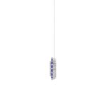 10K WHITE GOLD 1/2CT ROUND DIAMOND LADIES PENDANT WITH CHAIN (ROUND BLUE SAPPHIRE DIAMOND 1/3CT) - Image 2