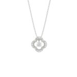 10K WHITE GOLD 1/4CT ROUND DIAMOND LADIES PENDANT WITH CHAIN