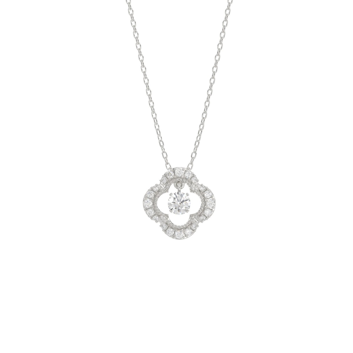 19256022_VA33441W-10K-1201x1201.jpg 10K WHITE GOLD 1/4CT ROUND DIAMOND LADIES PENDANT WITH CHAIN - Image 1