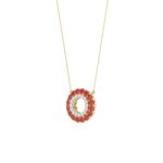 10K YELLOW GOLD 1/2CT ROUND DIAMOND LADIES PENDANT WITH CHAIN (ROUND RUBY DIAMOND 1/3CT) - Image 3