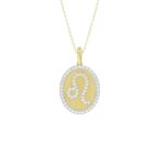 10K YELLOW GOLD 1/3CT ROUND DIAMOND LADIES PENDANT WITH CHAIN