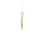 10K YELLOW GOLD 1/3CT ROUND DIAMOND LADIES PENDANT WITH CHAIN - Image 3
