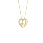 10K YELLOW GOLD 1/4CT ROUND DIAMOND LADIES PENDANT WITH CHAIN - Image 3