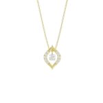 10K YELLOW GOLD 1/4CT ROUND DIAMOND LADIES PENDANT WITH CHAIN
