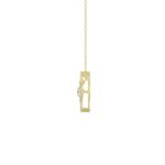 10K YELLOW GOLD 1/4CT ROUND DIAMOND LADIES PENDANT WITH CHAIN - Image 2