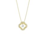 10K YELLOW GOLD 1/4CT ROUND DIAMOND LADIES PENDANT WITH CHAIN
