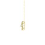 10K YELLOW GOLD 1/4CT ROUND DIAMOND LADIES PENDANT WITH CHAIN - Image 2