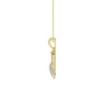 10K YELLOW GOLD 1/5CT ROUND DIAMOND LADIES PENDANT WITH CHAIN - Image 3