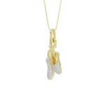 10K YELLOW GOLD 1/6CT ROUND DIAMOND LADIES PENDANT WITH CHAIN - Image 2