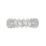 14K WHITE GOLD 1 1/2CT ROUND/PEAR DIAMOND LADIES BAND - Image 4