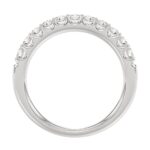 14K WHITE GOLD 1/2CT ROUND/PINK SAPPHIRE DIAMOND LADIES BAND - Image 4