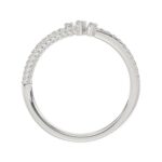 14K WHITE GOLD 1/4CT ROUND/MARQUISE DIAMOND LADIES RING - Image 2