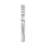 14K WHITE GOLD 1/4CT ROUND/PINK SAPPHIRE DIAMOND LADIES BAND - Image 5